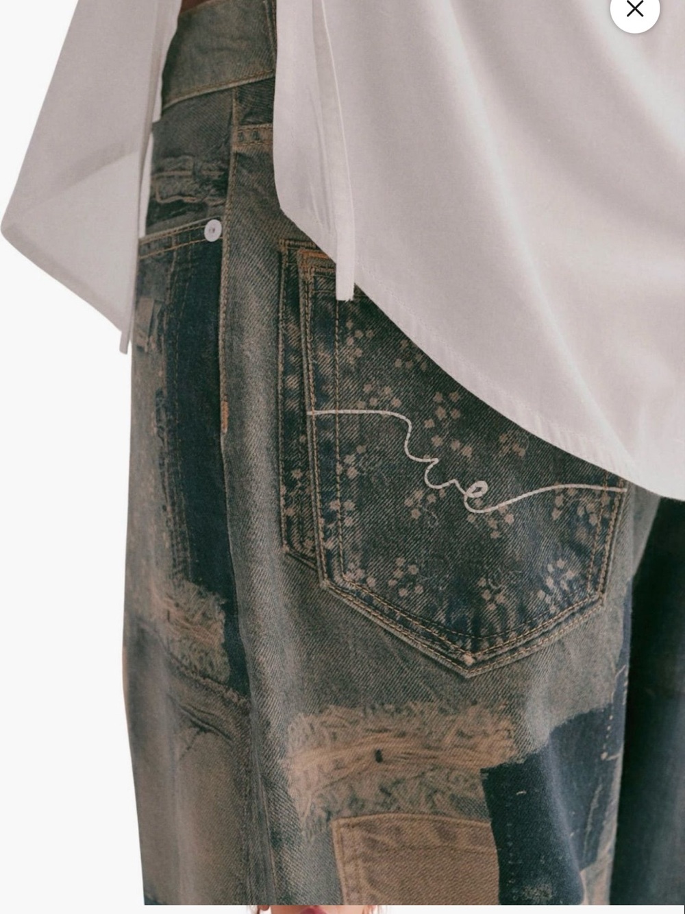 Free People Illusion Patchwork Jeans #040 - Picture 4 of 5